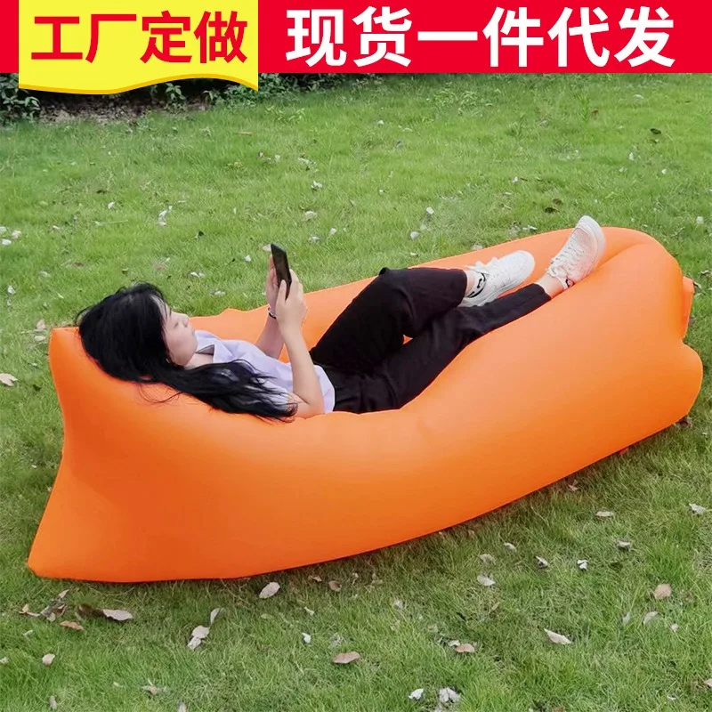 Outdoor Lazy Inflatable Sofa Air Mattress Napping Internet Celebrity Air Cushion Bed Folding Single Inflatable Mattress