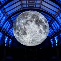 Giant Inflatable Moon Ball Free Shipping 3m Helium With Led Lighting PVC Airtight Air Blown Planet Balloon For Stage Party Decor 1