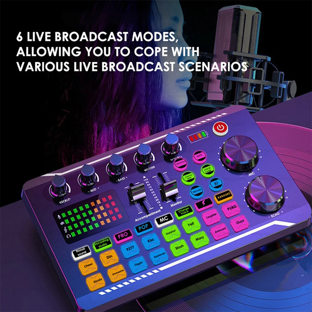 Live Cards, computador, PC, Mixing Console, Podcast, acessórios, peças, F998