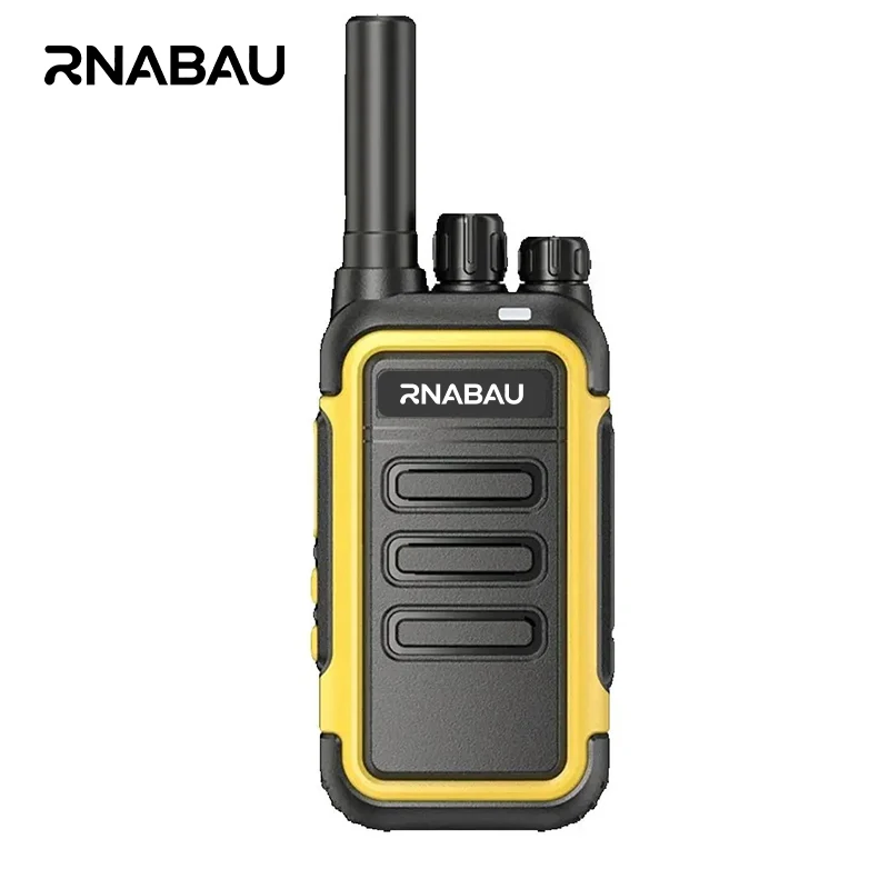 2-Piece Mini Portable Walkie Talkie Set - USB-C Rechargeable, Long Range UHF Transceivers