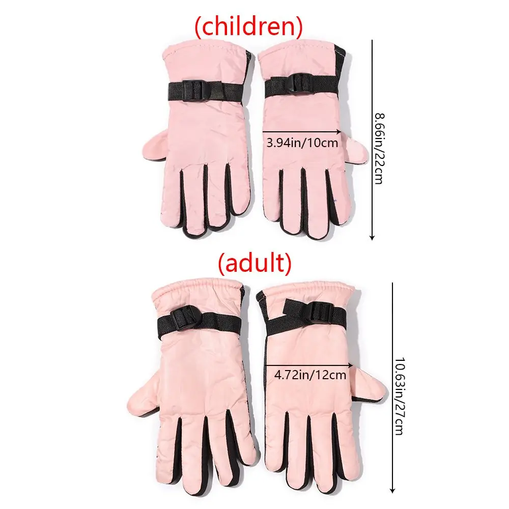 1Pair Winter Waterproof Warm Adult Kids Boys Girls Gloves Ski Children Mittens Snow Outdoor 4