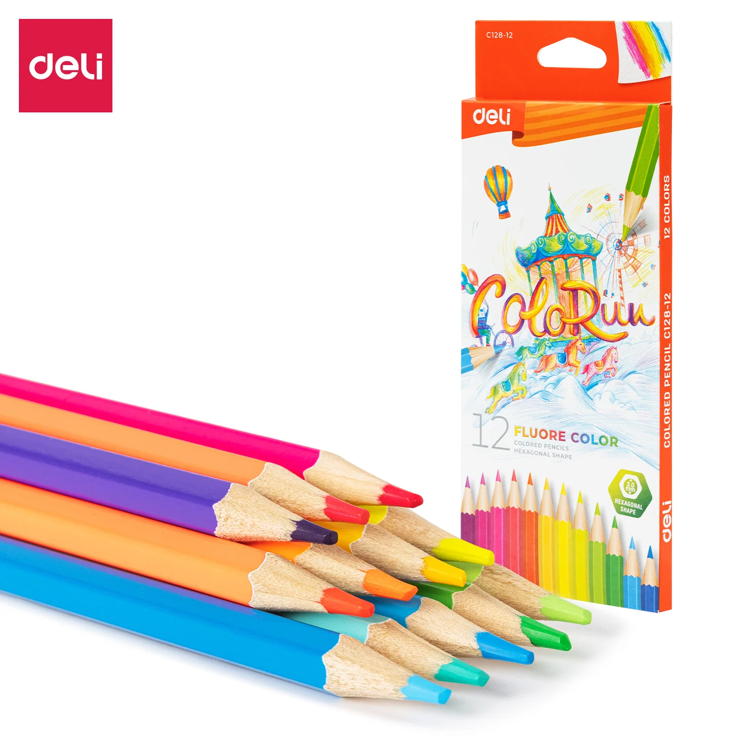 Deli 12Pcs Colored Pencils Set Watercolor Drawing Pencils School Office Writing Stationery Drawing Sketching Art Supplies 2