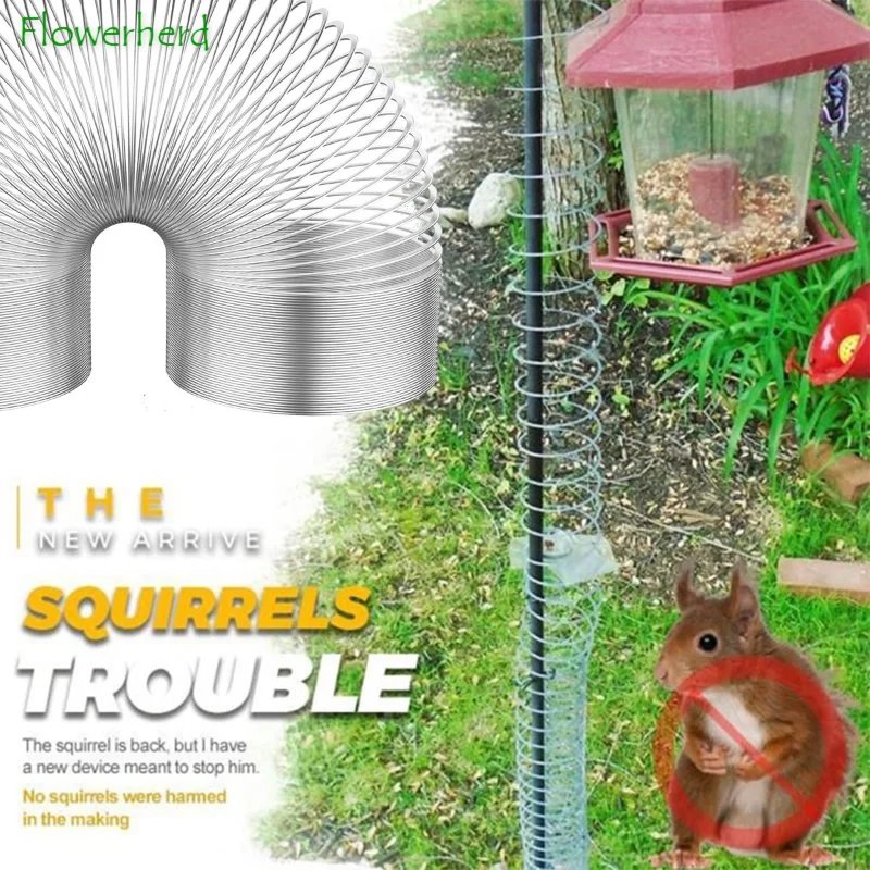 Squirrel Baffle Squirrel Proof Spring Device Metal Spring Type Coil Anti Squirrel for Outdoor Bird Feeder.jpg