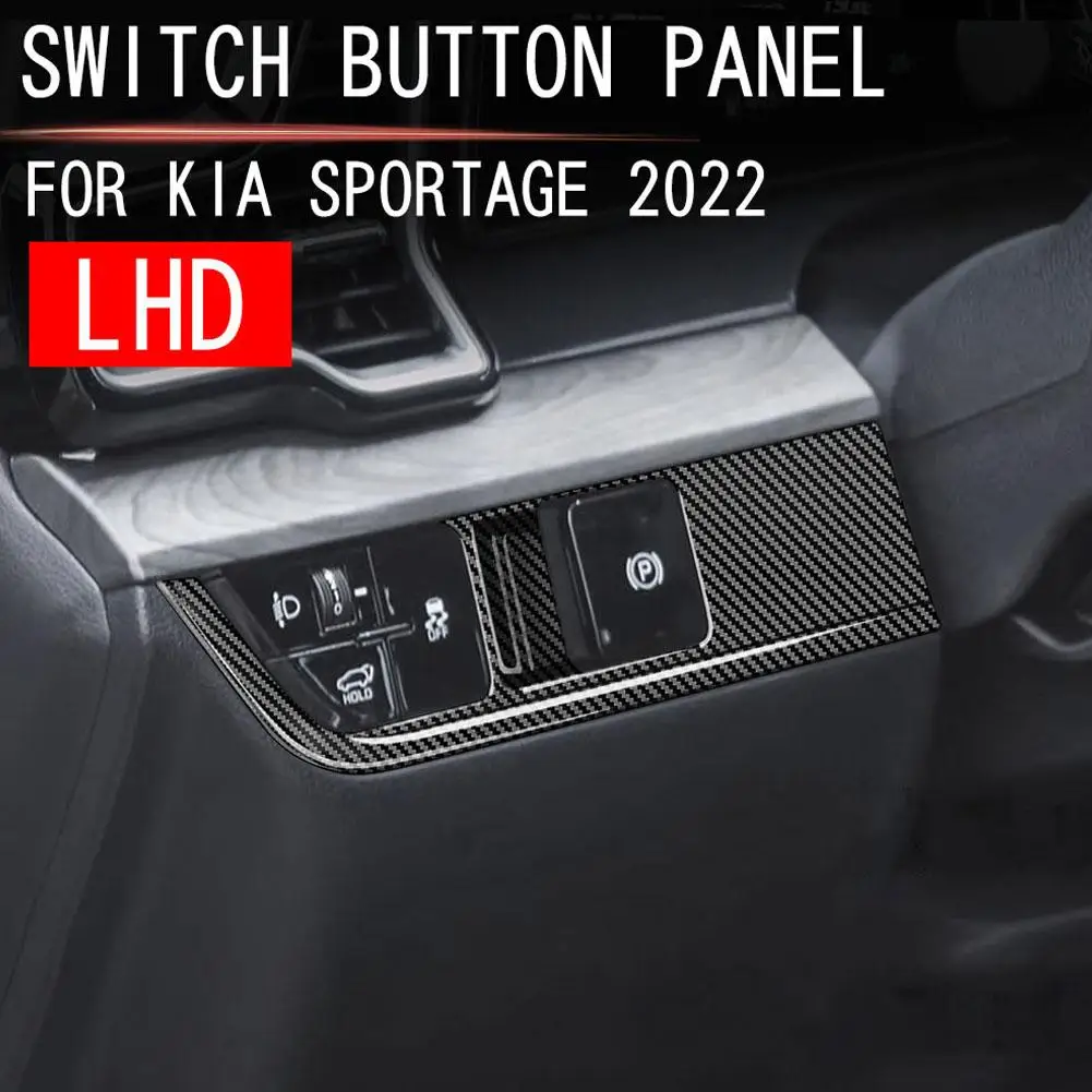 

Car Headlight Switch Adjustment Frame Carbon Fiber Sticker For Kia Sportage NQ5 2022 2023 Car Interior Styling Accessories D5K1