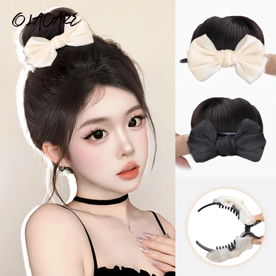 Synthetic Curly Faux Bun Hairpiece for Women
