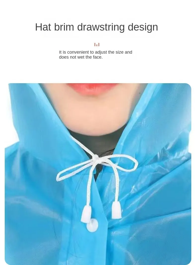Long Full-length Rainstorm Proof Adult Male And Female Outdoor Thickened Transparent Portable Poncho raincoat poncho