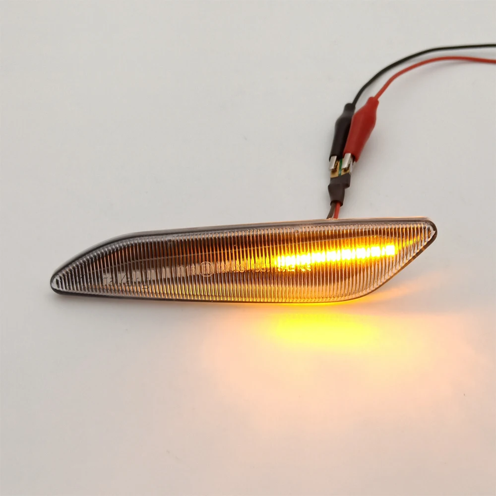 2Pieces Dynamic LED Side Marker Light Turn Signal Blinker Indicator ...