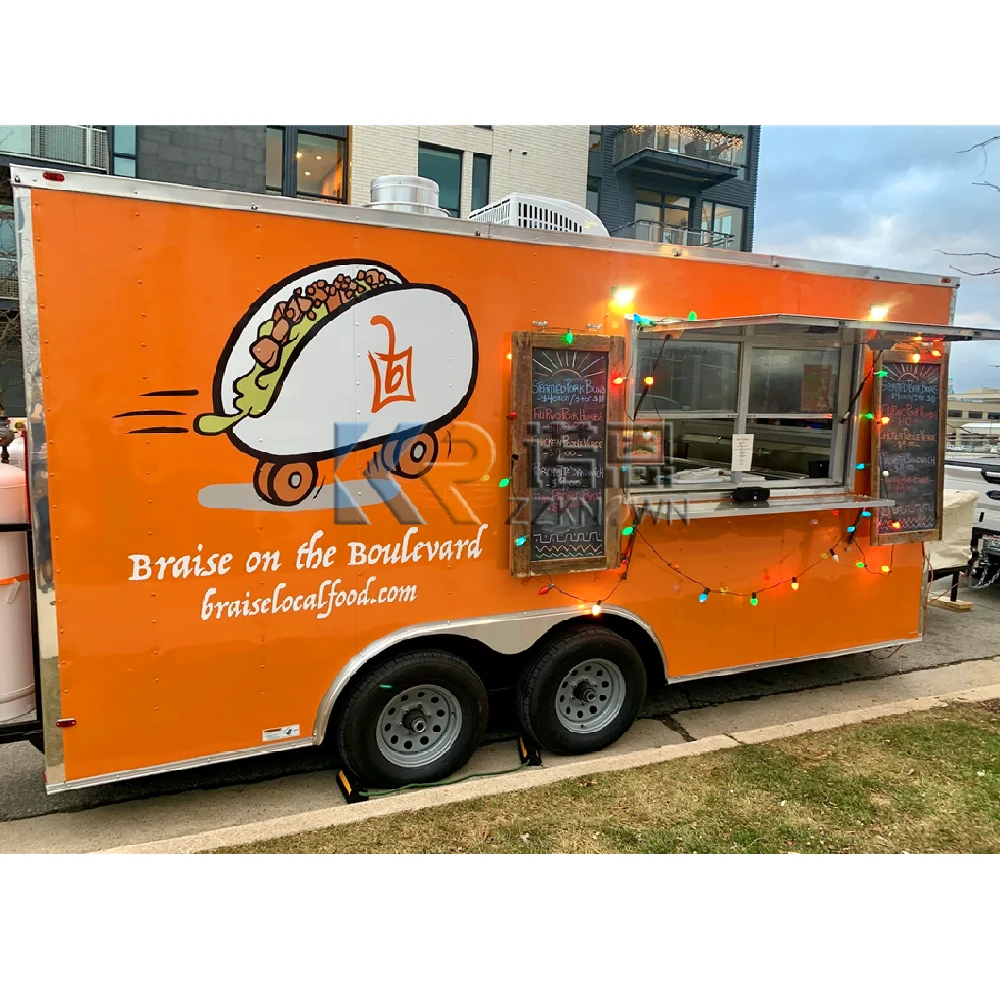 HotSaleFoodTrailerMobileFastFoodConcessionTruckIceCreamHot