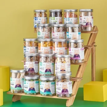Snack per animali domestici pollo liofilizzato in scatola anatra manzo tre testi uova di codaglia uova gialle gatti e cani liofilizzati