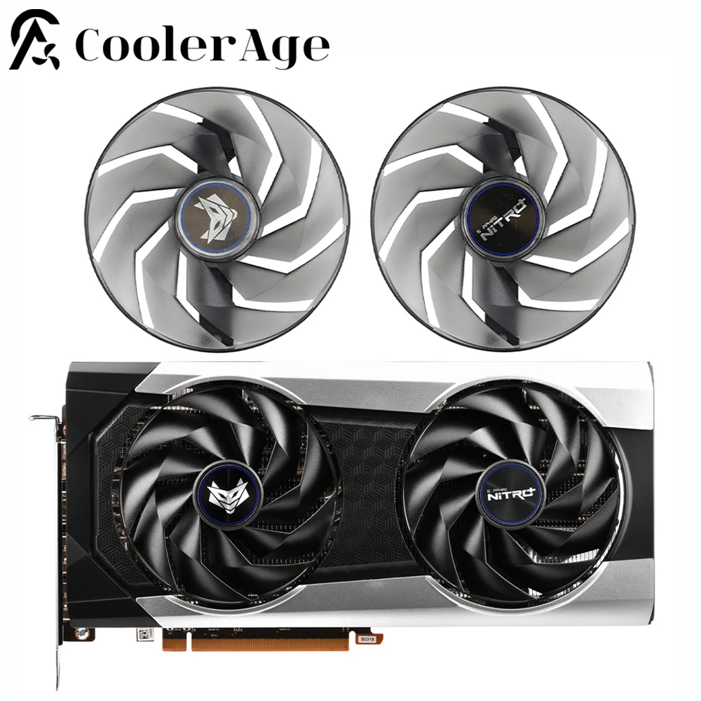 Per Spphire Pulse Amd Radeon Rx 6650 Xt Ventola Per Scheda Video Con Cuscinetti A Sfera Di Traino Con Ventola Di Raffreddamento Rgb 95Mm Muslimyrx6650