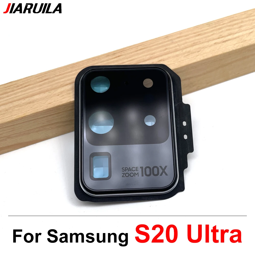 삼성 S20 Ultra S20 Fe 수리를위한 새로운 뒷 카메라 유리 렌즈 커버 교체 프레임 홀더 교체 부품