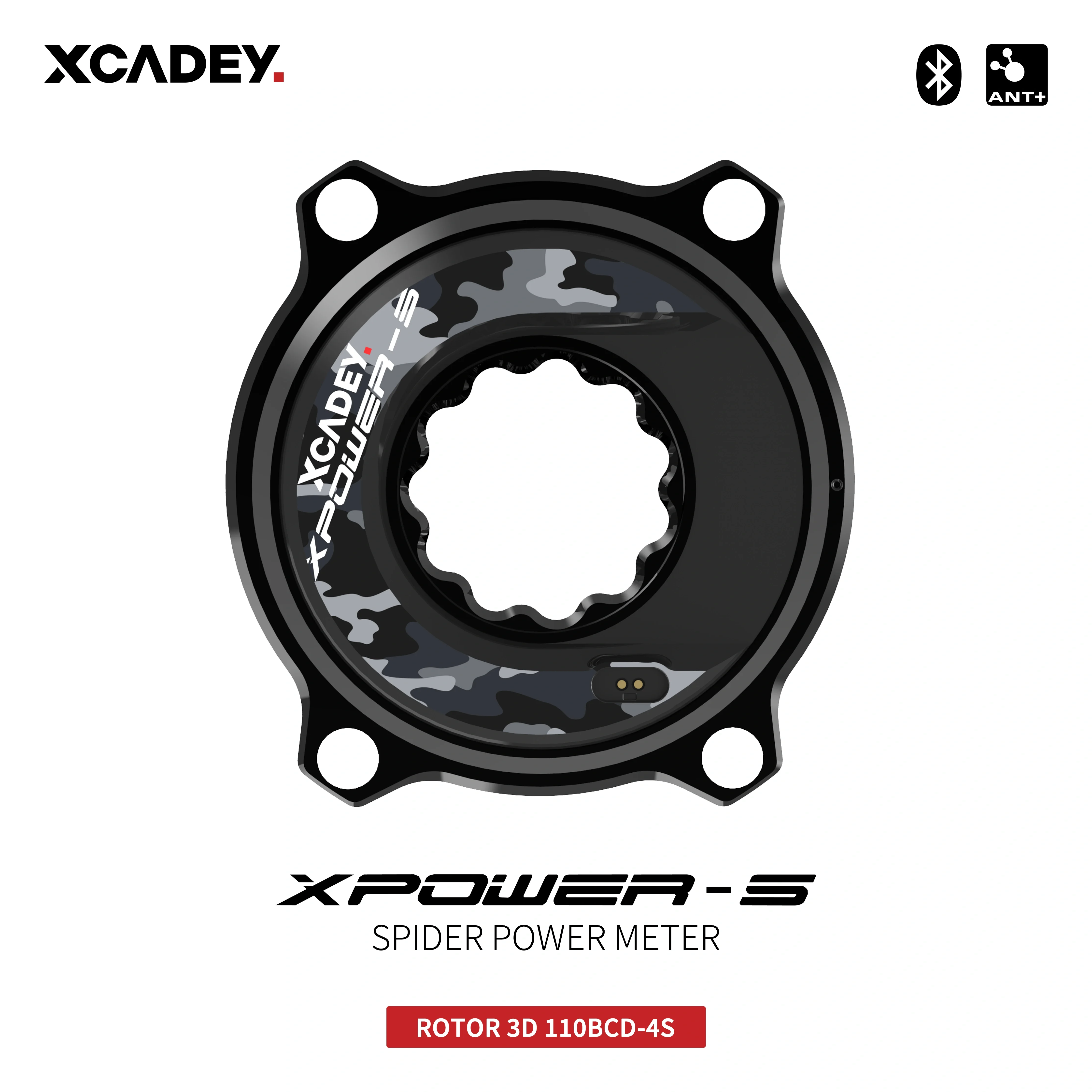 Xcadey-マウンテンバイク用のスパイダーパワーメーター,クランク