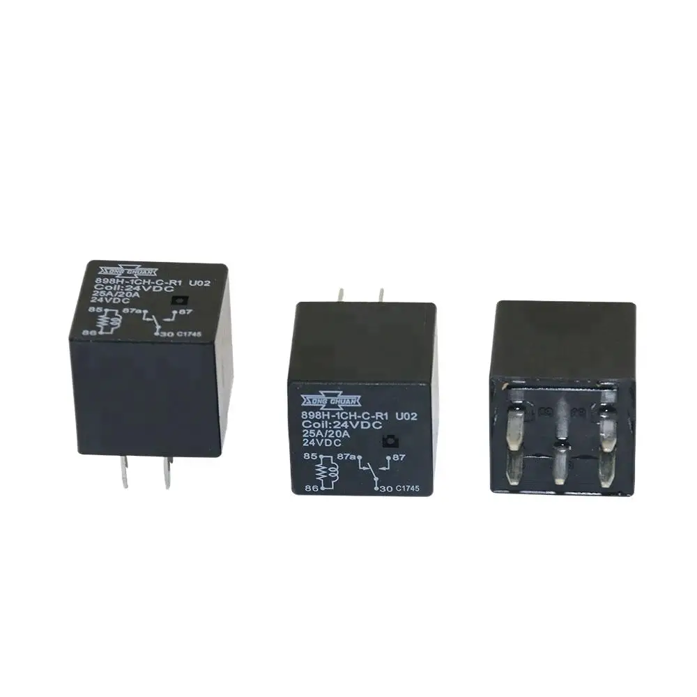 

Cheap excavator part 898H-1CH-C-R1-24V (24V)25A/20A Relay