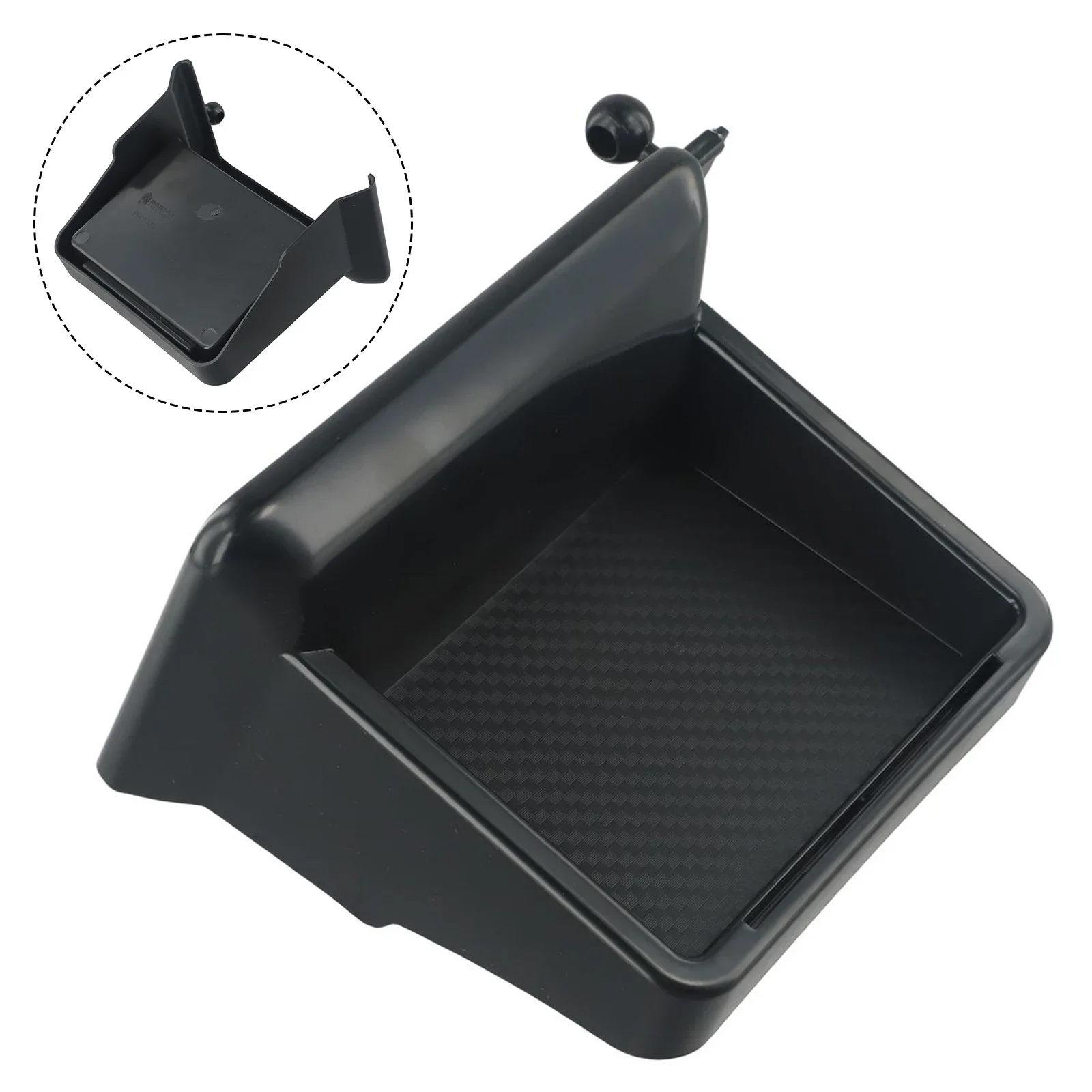 For Ford-Storage Box Holder Tray Storage Box Holder Tray ABS Black Center Console Convenient Extra Navigation