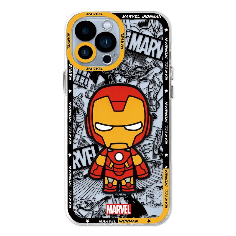 thumbnail image 1 of Cartoon Marvel Groot Spiderman Cover Phone Case for iPhone 8 15 Plus 14 Pro 12 Mini XR SE X XS 13 Pro Max 11 7 6s, 1 of 5