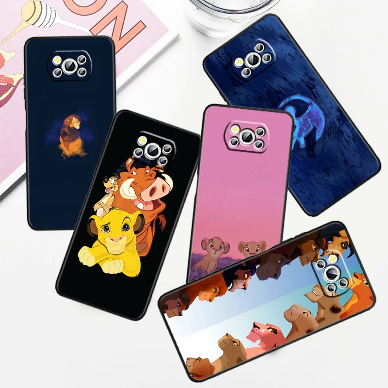 The Lion King Simba Per Xiaomi Mi Poco F5 F4 F3 F2 X5 X4 X3 M6 M5 M5S M4 M3 C40 Pro Gt Nfc 5G Custodia Per Telefono Nera
