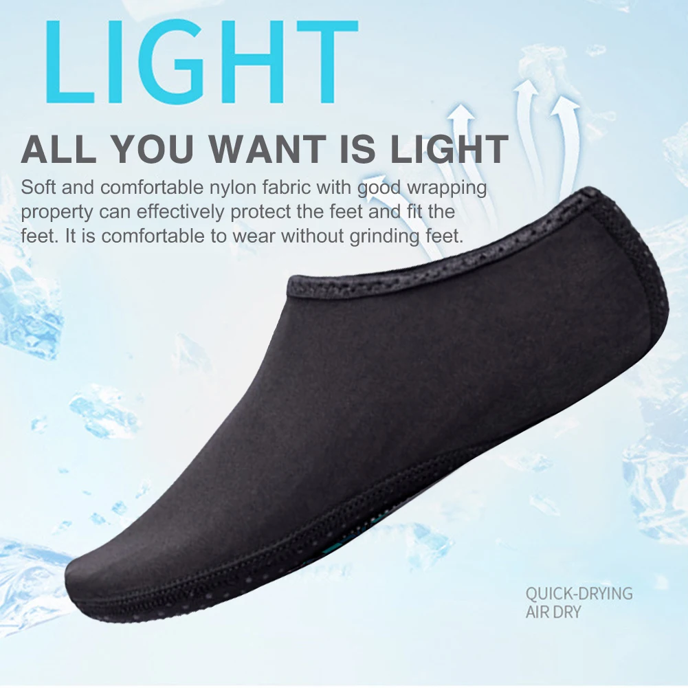 Water Shoes Diving Socks Aqua Shoes Barefoot Shoes Wading Shoes Quick-drying Beach Seaside Sports Sneakers Anti-slip Swimming Slippers Men Women