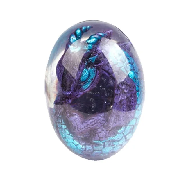 Mystical Lava Dragon Egg Resin Sculpture - Gemstone Decor Souvenir and Kid's Gift