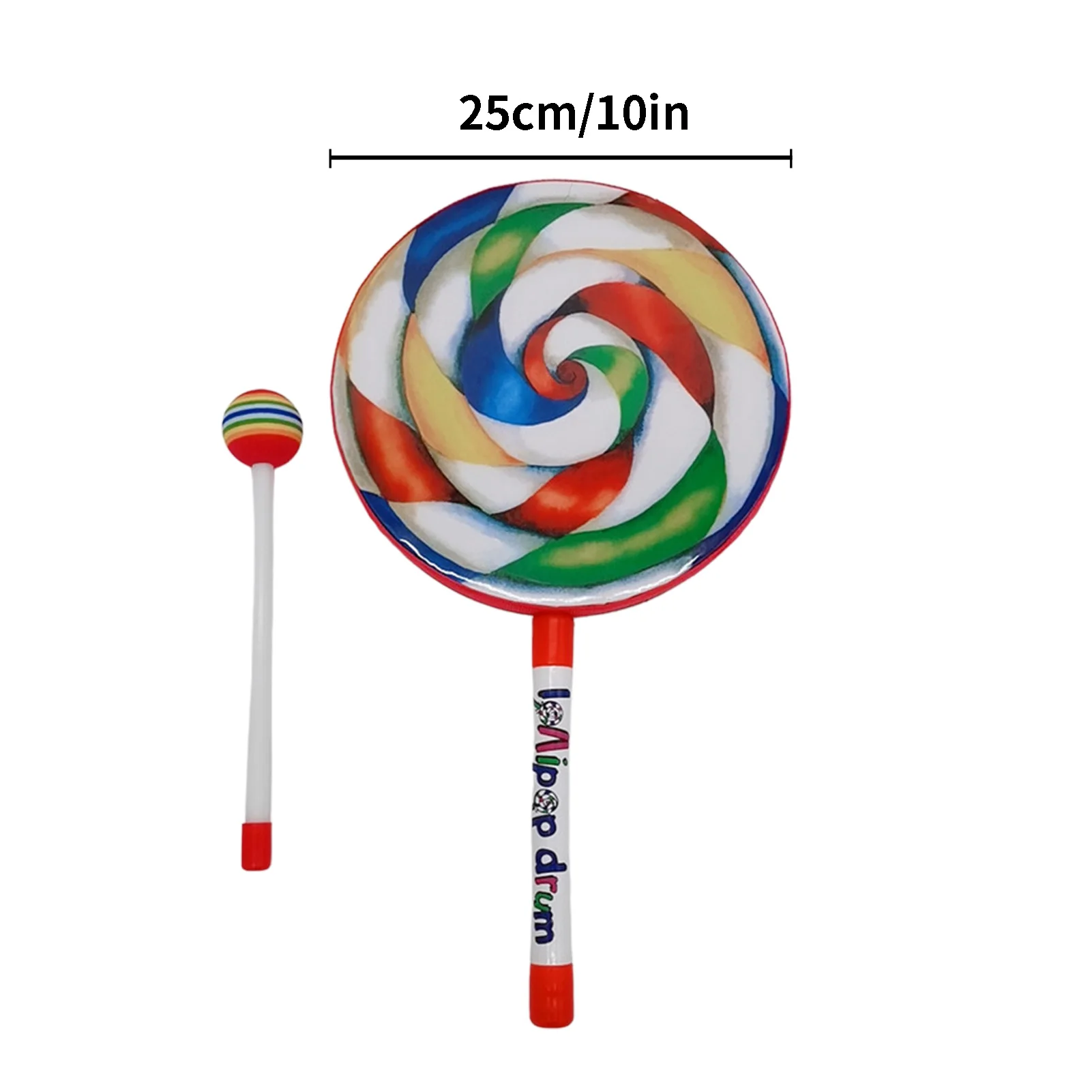 Lollipop Hand Drum 6 Inch / 8 Inch / 10 Percussion Instruments Colorful Dance Props Infant Musical Toys Teaching Aids