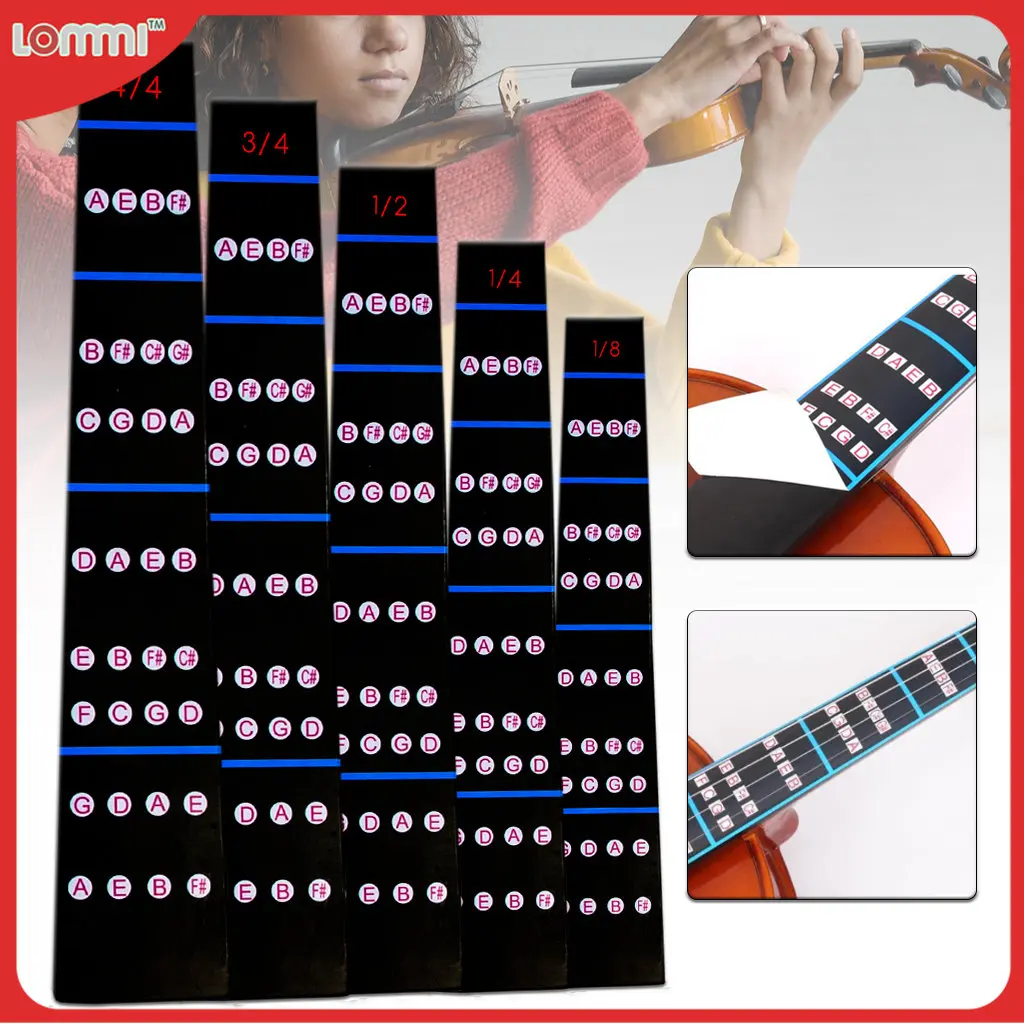 

Intonation Violin Stickers Fretboard Marker Beginners Learning Violin Fingerboard Sticker 1/8 To 4/4 Violin Parts Accessories