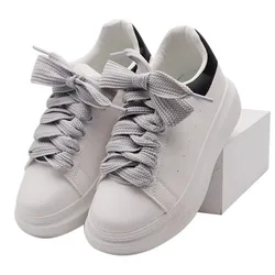 20mm Extro Wide Width Double Layer Shoes Laces Sneaker Solid Color Flat Shoes Strings Queen Force Shoelaces Cord