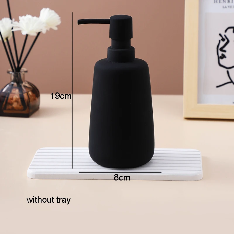 Keraminis rankų plovimo šampūno buteliukas Vienspalvis kūno prausimo losjono buteliuko dozatorius Namų nešiojamas muilo dozatorius Vonios kambario priedai
