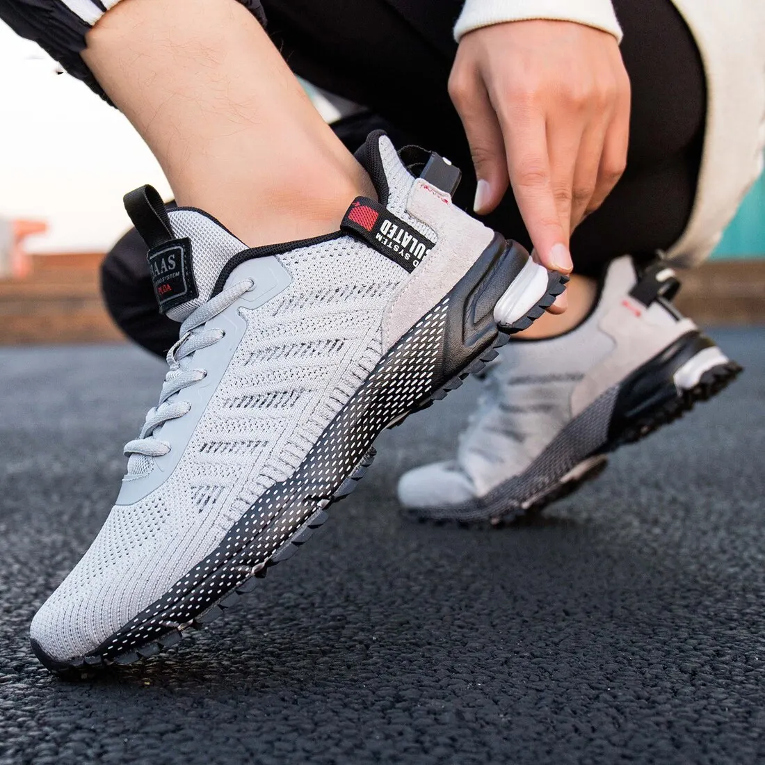  Baasploa Men Running Shoes Lightweight Sneakers Designer Sneaker Male Breathable Tennis Shoe Non Slip 2023 New Sport Shoes 