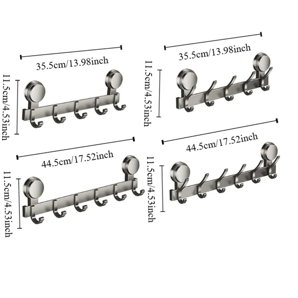 No Drilling Suction Cup Door Hook Strong Load-bearing Detachable Bathroom Wall Hook Reusable Towel Storage Hook Restroom