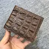 2024 New Fashion Business Men's Alligator Wallets Crocodile Genuine Leather Short Wallet Boy Brand Luxury Card Holder Purse 1