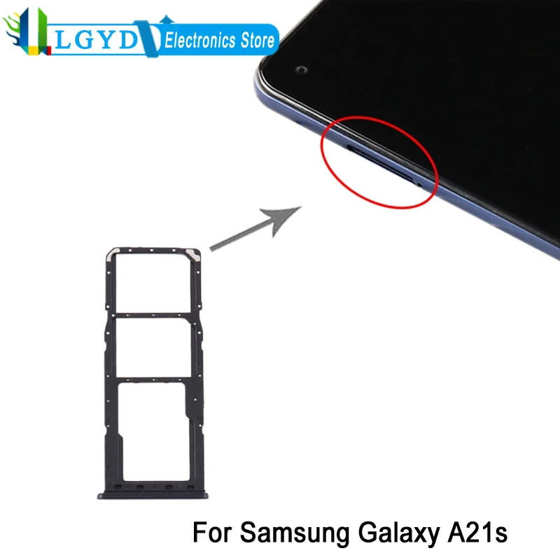 Per Samsung Galaxy A21S Dual Sim Card Tray + Micro Sd Card Tray Adapter Repair Pezzo Di Ricambio