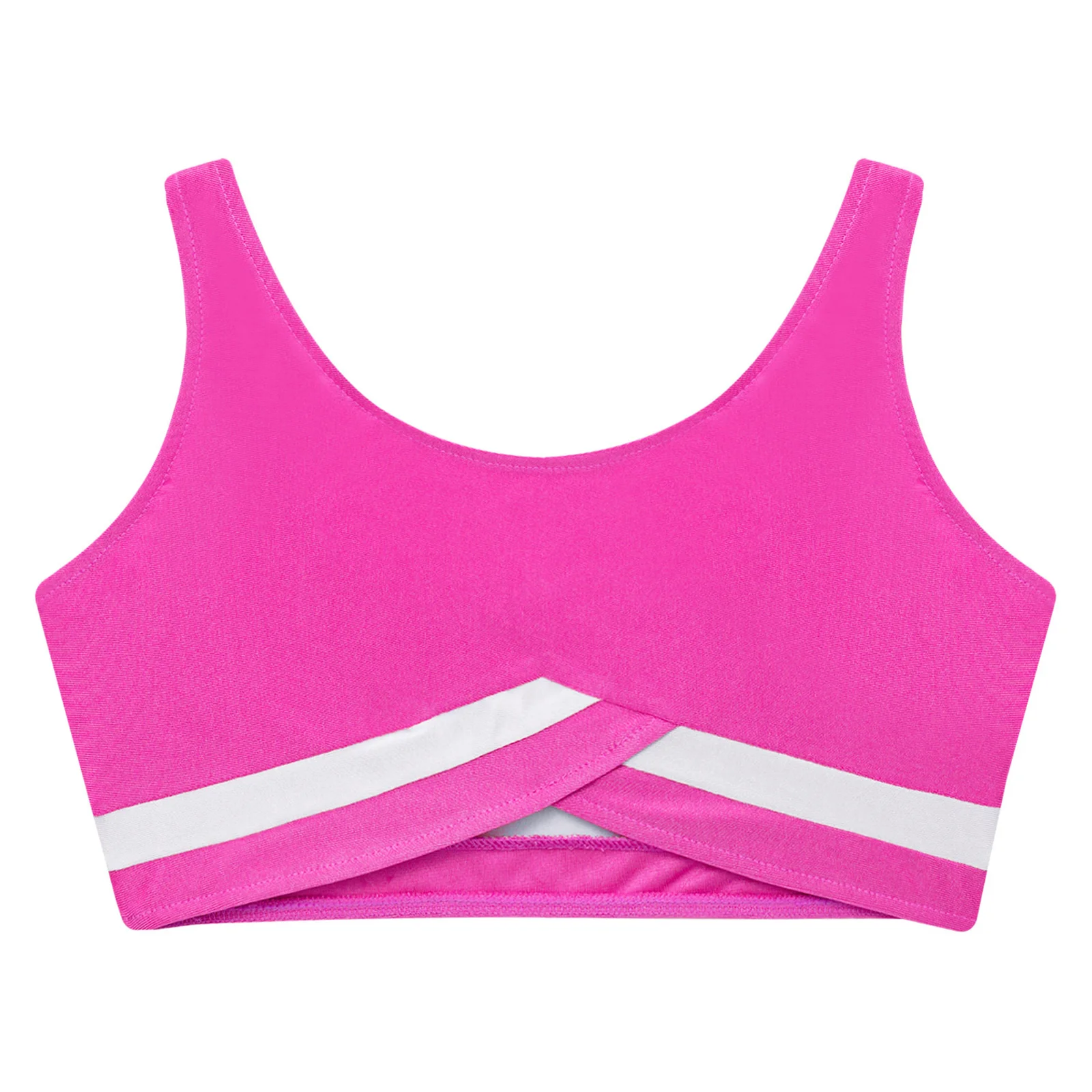 Kids Tops for Girls Contrast Color Athletic U Neck Sleeveless Sports