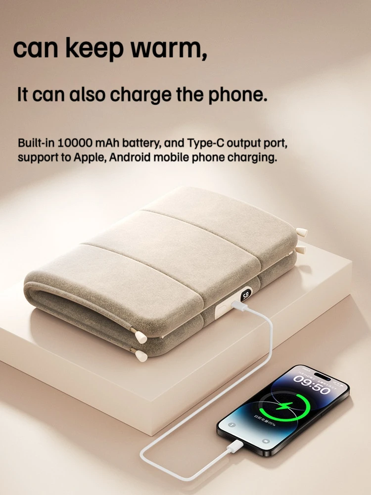 Graphene Hand Warmer Bag Portable Non-Water Heating Bracelet for Outdoor Travel Hiking Winter Power Bank Detachable Warmth