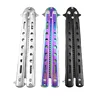 Portable Butterfly Training Knife Foldable Trainer Pocket Flail Knife Uncut Blade Butterfly Comb for Training Tool 1