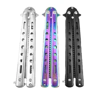 Portable Butterfly Training Knife Foldable Trainer Pocket Flail Knife Uncut Blade Butterfly Comb for Training Tool 1