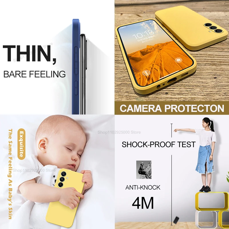 Original Liquid Silicone Shockproof Phone Case - Soft Cover