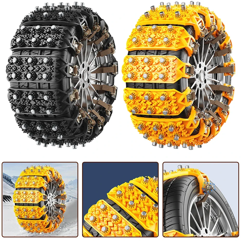 Ample Supply Car Winter Anti Slip Car Tire Wheels Chains Winter Tire Durability Icy Roads Quenched Steel Nails