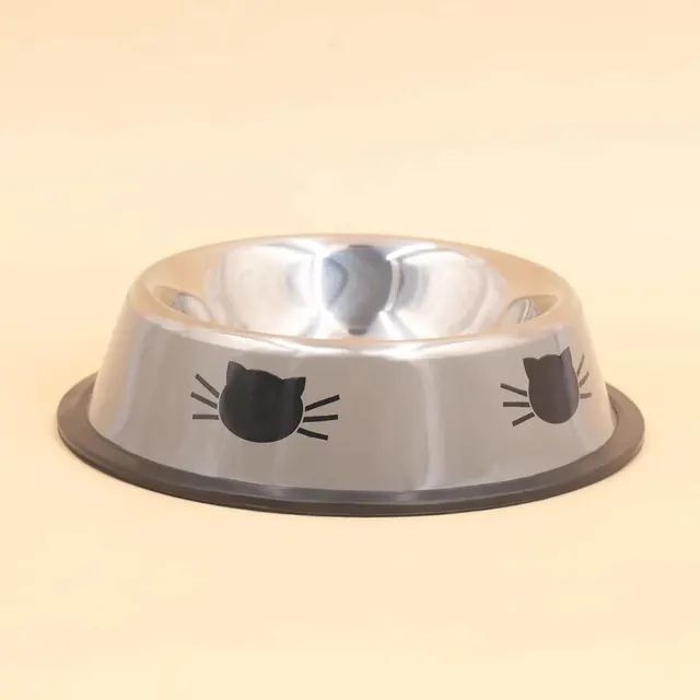 Supet Dog Cat Bowl, Dog Water Bowl with Non-Slip Rubber Base, Metal Insulated Stainless Steel Cat Bowls, Double Wall Cat Bowl 3