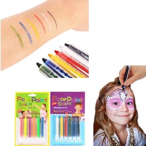 Peinture Visage Kit Crayons, 16 Couleurs Non Toxique Maquillage