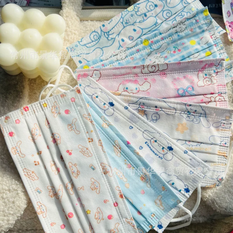 Sanrio Cinnamoroll Adult Mask Cartoon Anime Cute Disposable Face Mask