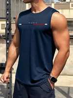 Summer New Trend Men’s Pull-Over Crew Neck Vest Mesh Fitness Breathable Vest Blazer Men’s Quick Drying Sweat Absorption T-Shirt