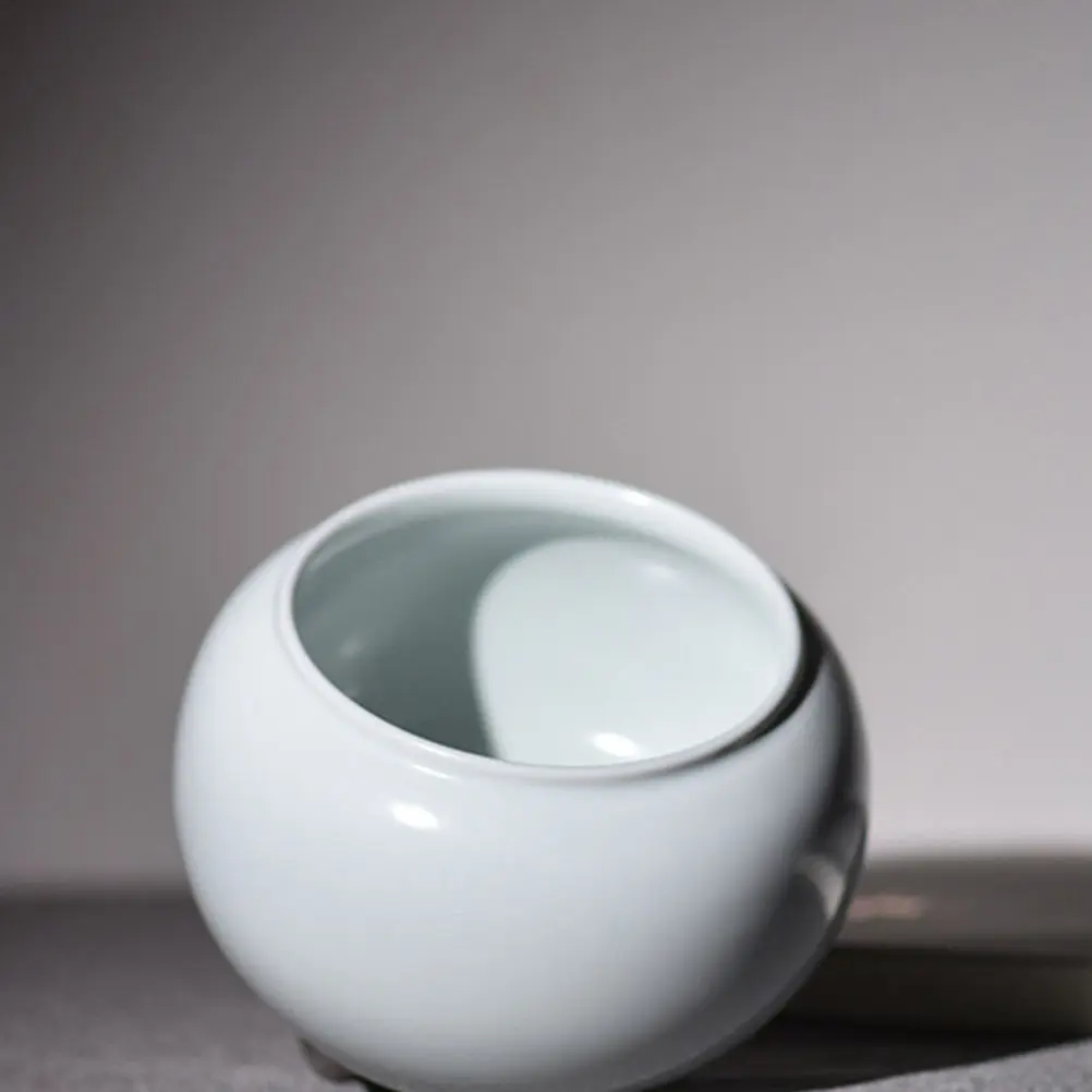 1Pcs 세라믹 물통 잉크 브러시 워시 경량 휴대용 우아한 디자인 수미 브러시 워셔 서예 용품 차통