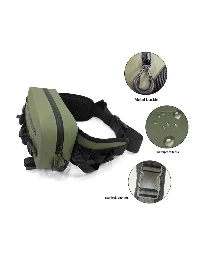 Angeltasche, wasserdicht, multifunktional, Angelgerät, Hüfttaschen, Angelköder, Haken, Aufbewahrungstaschen, Angelrucksack – Detail 2