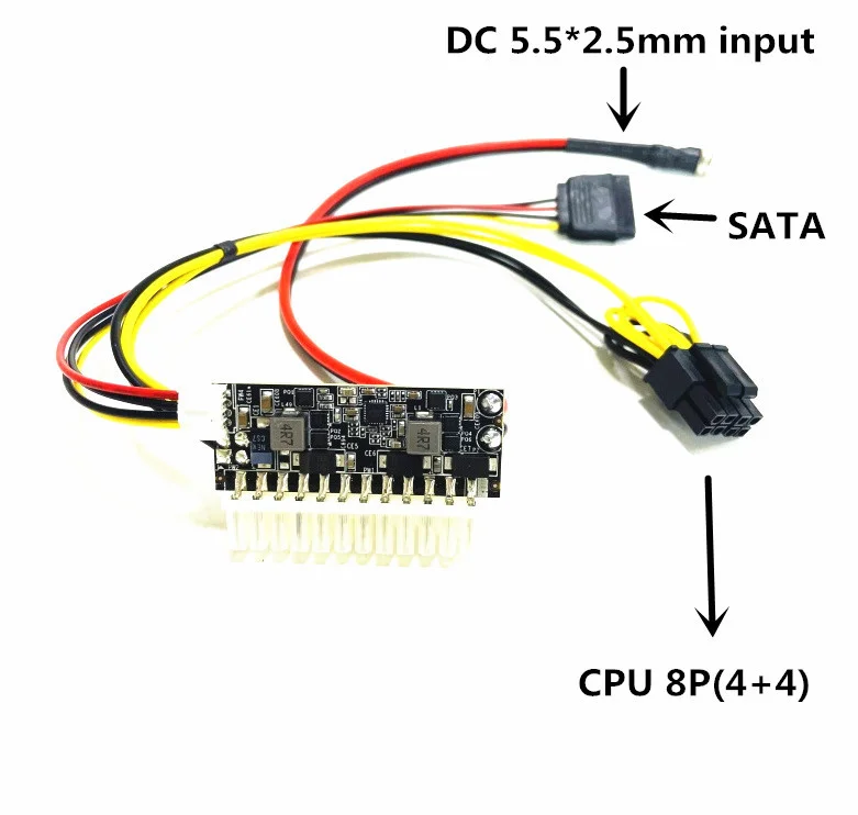 Interruptor do Módulo de Alimentação Entrada Masculina Pci-e 6pin Dc-atx Pico Psu Auto Mini Itx High Dc-atx Módulo de Potência 300w 24pin Db9215a - Imagem 3