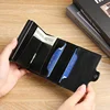 Large Capacity Double Layer ID Credit Card Holder Anti Rfid Blocking Protected Magic Wallet for Men Carbon Fiber Cardholder Case 4