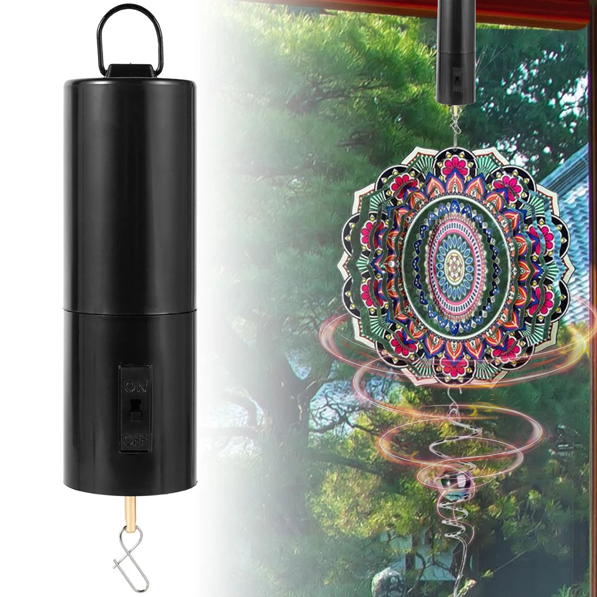 Wind Chime Motor Hanging Rotating Motor Battery Powered Wind Spinner Motor with 6 Pounds Weight Bearing Capacity 30RPM Wind Chime