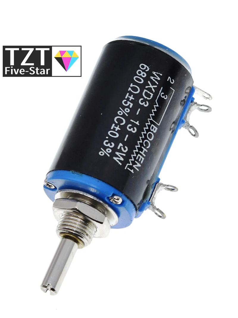 Wirewound resistor Metal wirewound resistor TZT WXD3-13-2W Ohm Wirewound Potentiometer