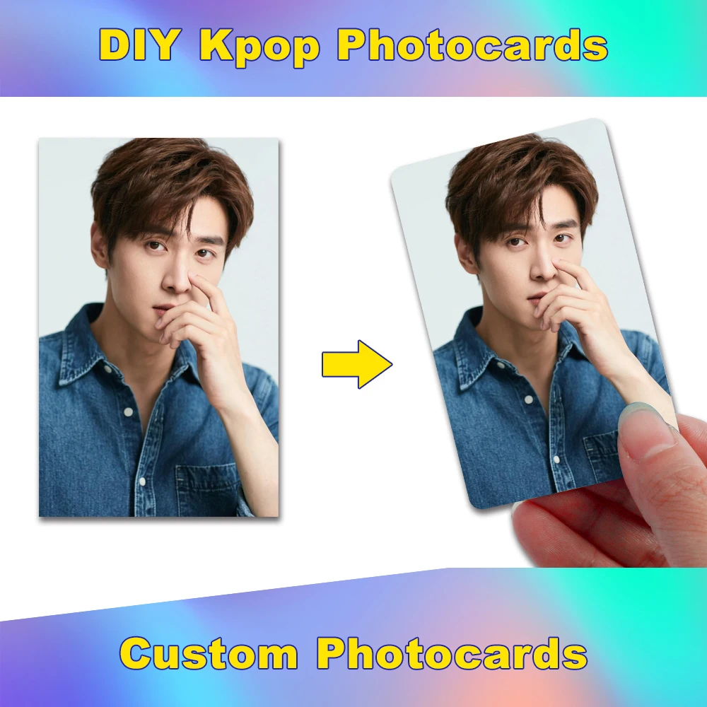 맞춤형 PVC 포토카드 K팝 포토카드 로모 비즈니스 개인 맞춤 앨범 포토카드 선물 무료 디자인 QR 코드 방수