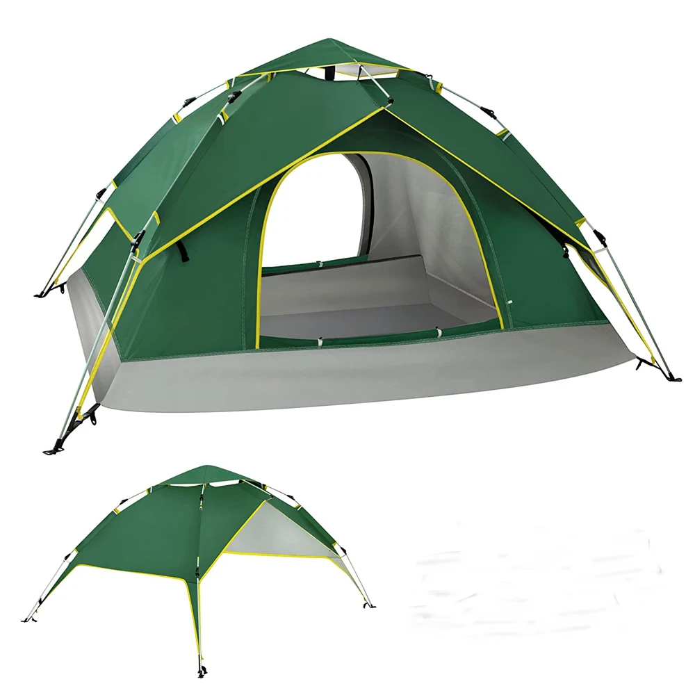 

3-4 Persons Double layer Full-automatic Quick-opening Pop Up tents camping outdoor waterproof camp tent