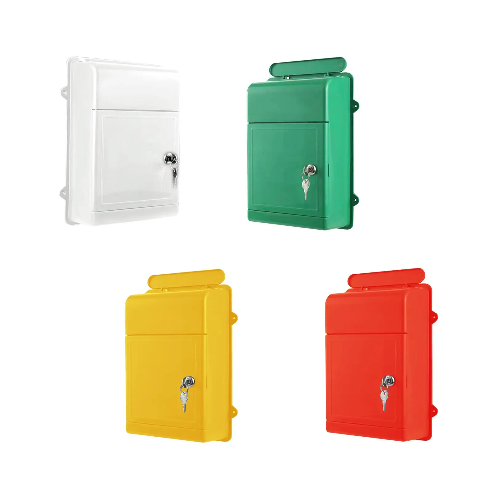 Wall Mount Mailbox with Key Suggestion Box Postbox for Outdoor House Street