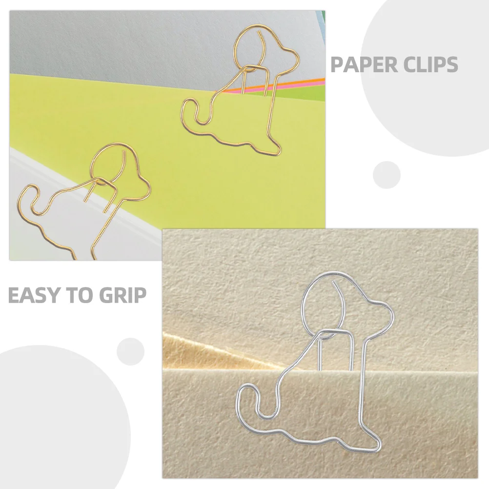 Paper Clips 30 Pcs Dog Paper Clip Convenient Clips Adorable Giant Decorative Bills Clamp Metal Mini